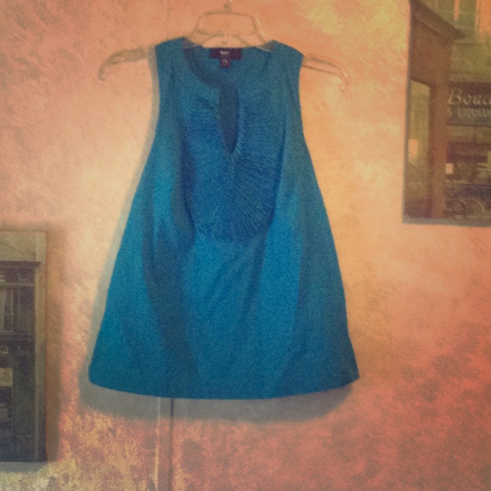 Mossimo Stretch turquoise sleeveless blouse